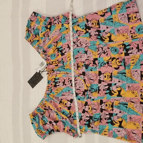 Torrid Mickey And Friends Retro Off Shoulder Short Sleeve Shirt Top, size 3 - Picture 2 of 13